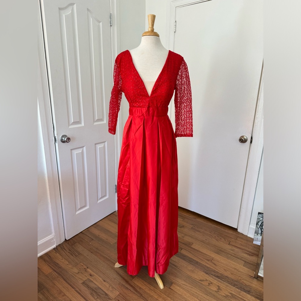 Light weight red gown